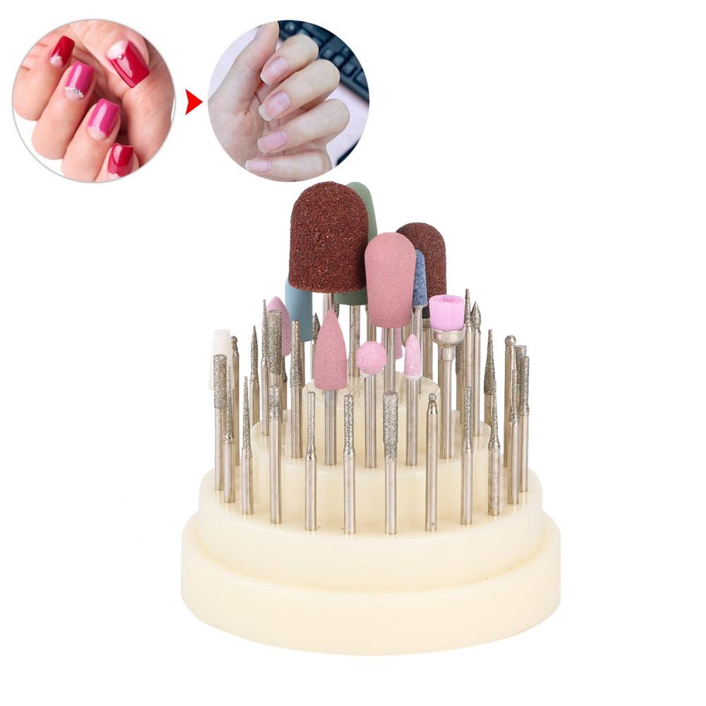 45pcs Nail Drill Bits File Grinding Head Set Electric Manicure Pedicure Nail Art Tools