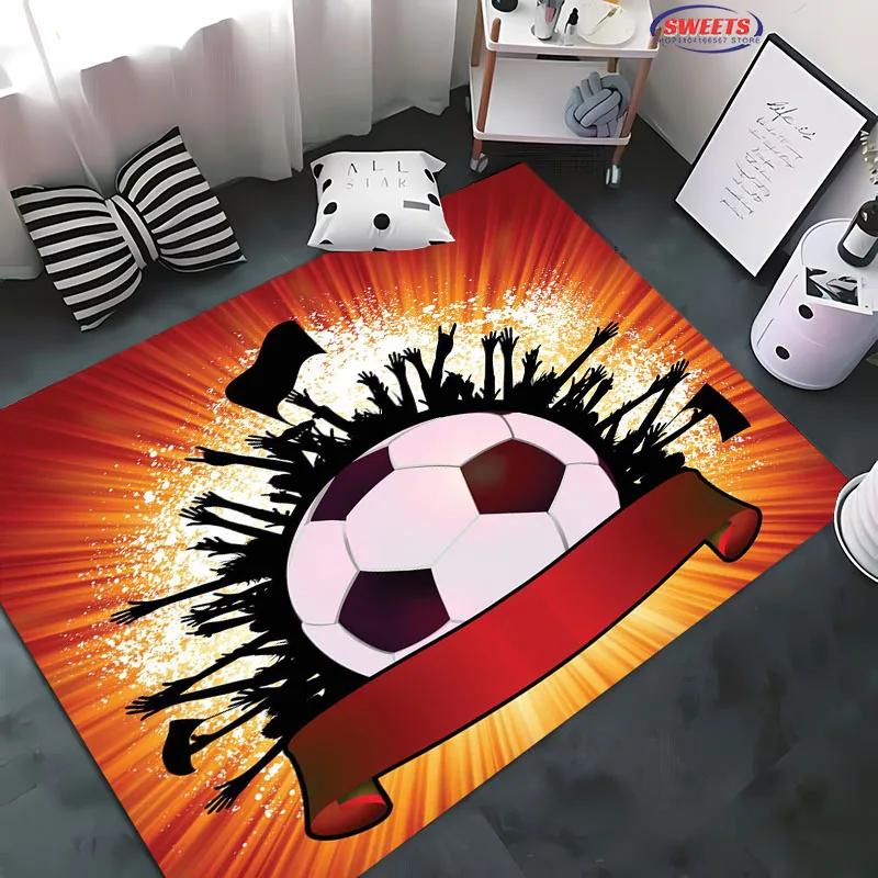 Tappeto a tema sportivo di calcio Tappetino da pavimento da calcio cartone animato per decorazione camera da letto bambini Tappeti per ampia area calcio Tappeto per soggiorno casa, Regalo