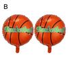 2Pcs Festival Balloons Inflatable Lightweight Multiple Ball Patterns Multi-style Reusable Decoration Aluminum Sports Themed Happy Festival Balloons