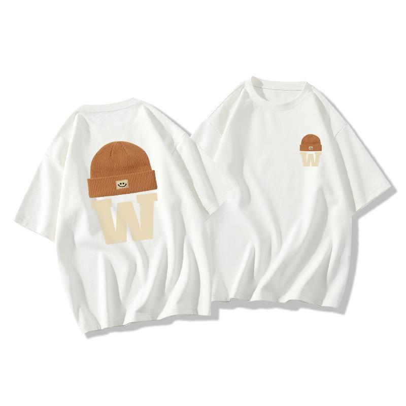 Teenager Summer Casual Short Sleeve Loose Plus Size Pullover Cotton T Shirt Top