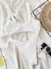 Women's Swimsuit Solid Color Pit Stripe Sexy Backless High Waist Bikini Suit Beachwear Bathing Suits