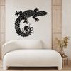 Modern Laser Cut Metal Wall Art Gecko Lizard Decor Tropical Animal Garden Sculpture Geometric Home Hanging