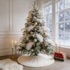 Christmas Tree Skirt Knitted Tree Skirt Cover With Decorative Embellishments For Holiday Parties And Gift Giving