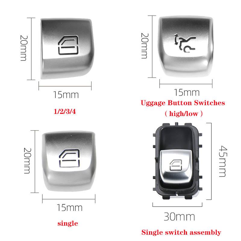 Buton de reparare a comutatorului geamului mașinii capac buton ușii vehiculului comutator de comandă din sticlă pentru Mercedes Benz Clasa C GLK W205 W253