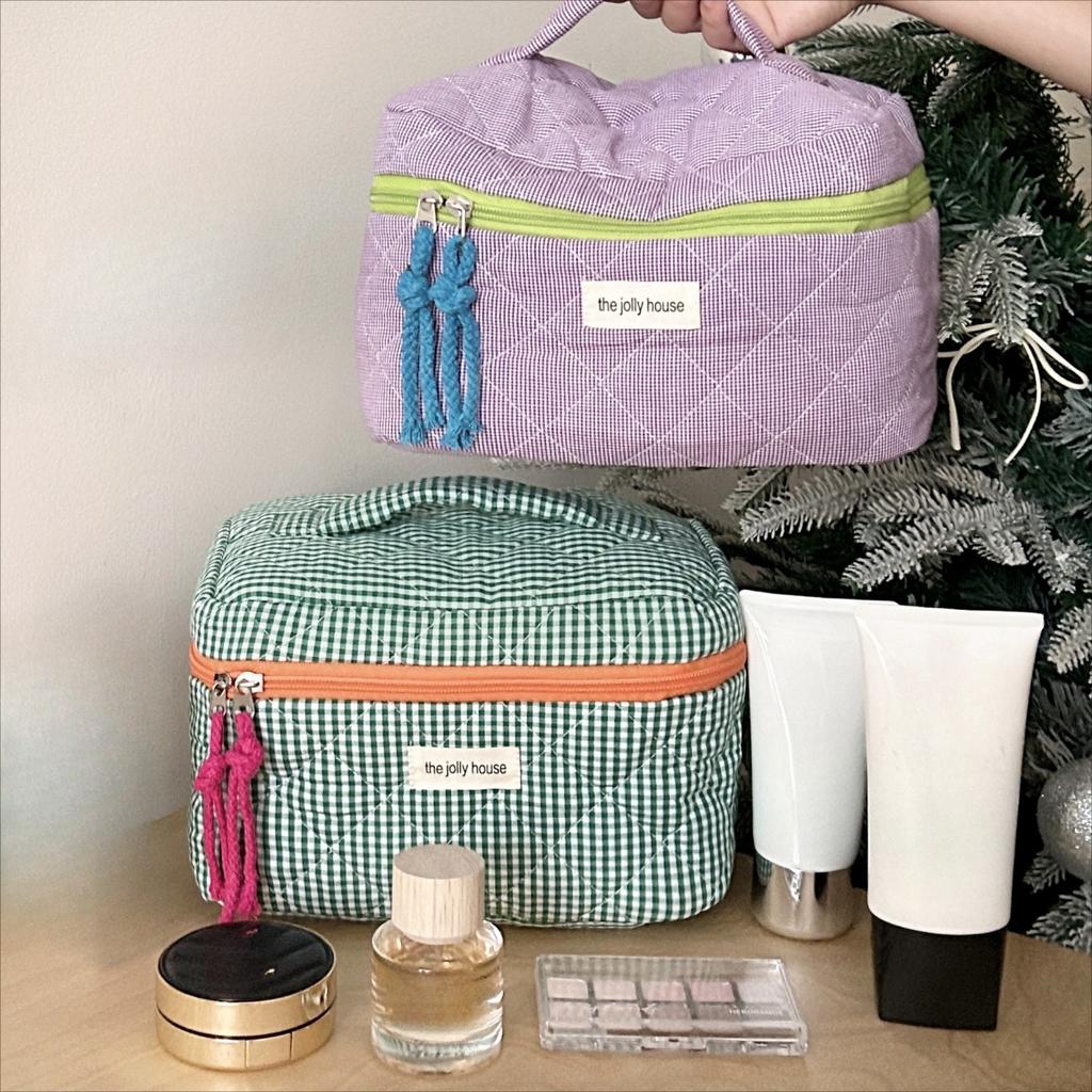 Large Capacity Foldable Coin Purse&toiletry Bag - Lightweight Zipper Multifunctional Storage Bag, Simple Style, Sturdy Zipper Closure