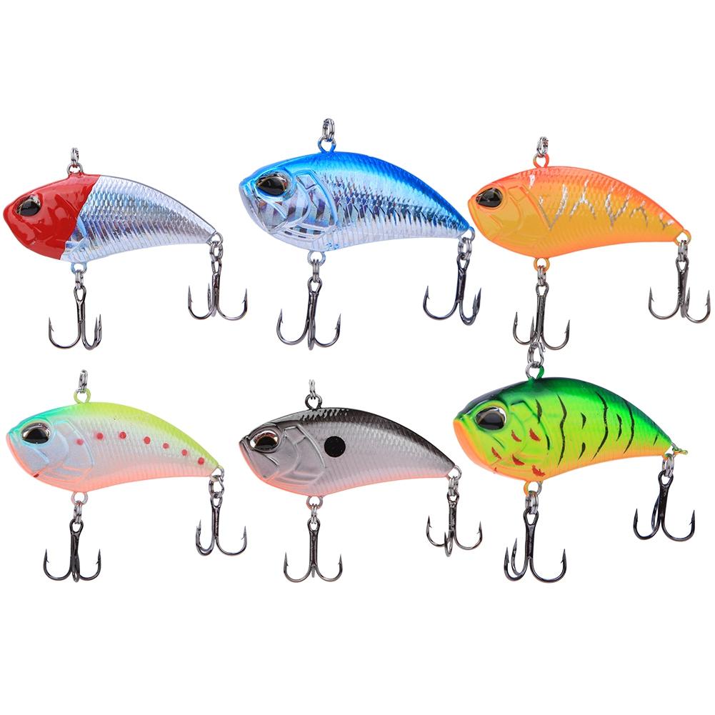 

6 шт. VIB Вибрация Пластик Встроенный Стальной Шарик Реалистичная Искусственная Приманка Рыболовная Приманка Свимбейт