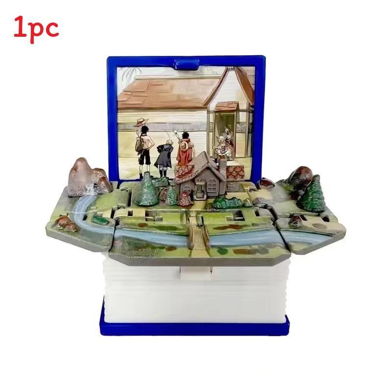 3d Pop Up Puzzle Book Keychain With Fortress Scene For Stress Relief And Creative Gift