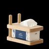 BRSolid Wood Desktop Tissue Box Home Living Room Storage Container Double-layer Storage Rack Napkin Holder Toilet Paper HolderEY