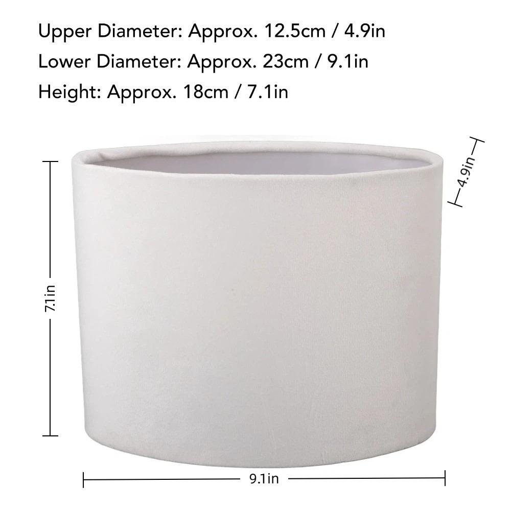 Unique Oval Shaped Lampshade Velvet Fabric 7.1 inch Height Lamp Cover Small Lamp Shades Wall Lamp