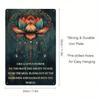 Vintage Turquoise Golden Mandala Tin Sign Metal Wall Art Inspirational Quote 8x12 Inch Retro Plaque