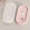 Jewelry Holder Organizers Making Silicone Mold Oval Tray Coaster Dish Plate Molds