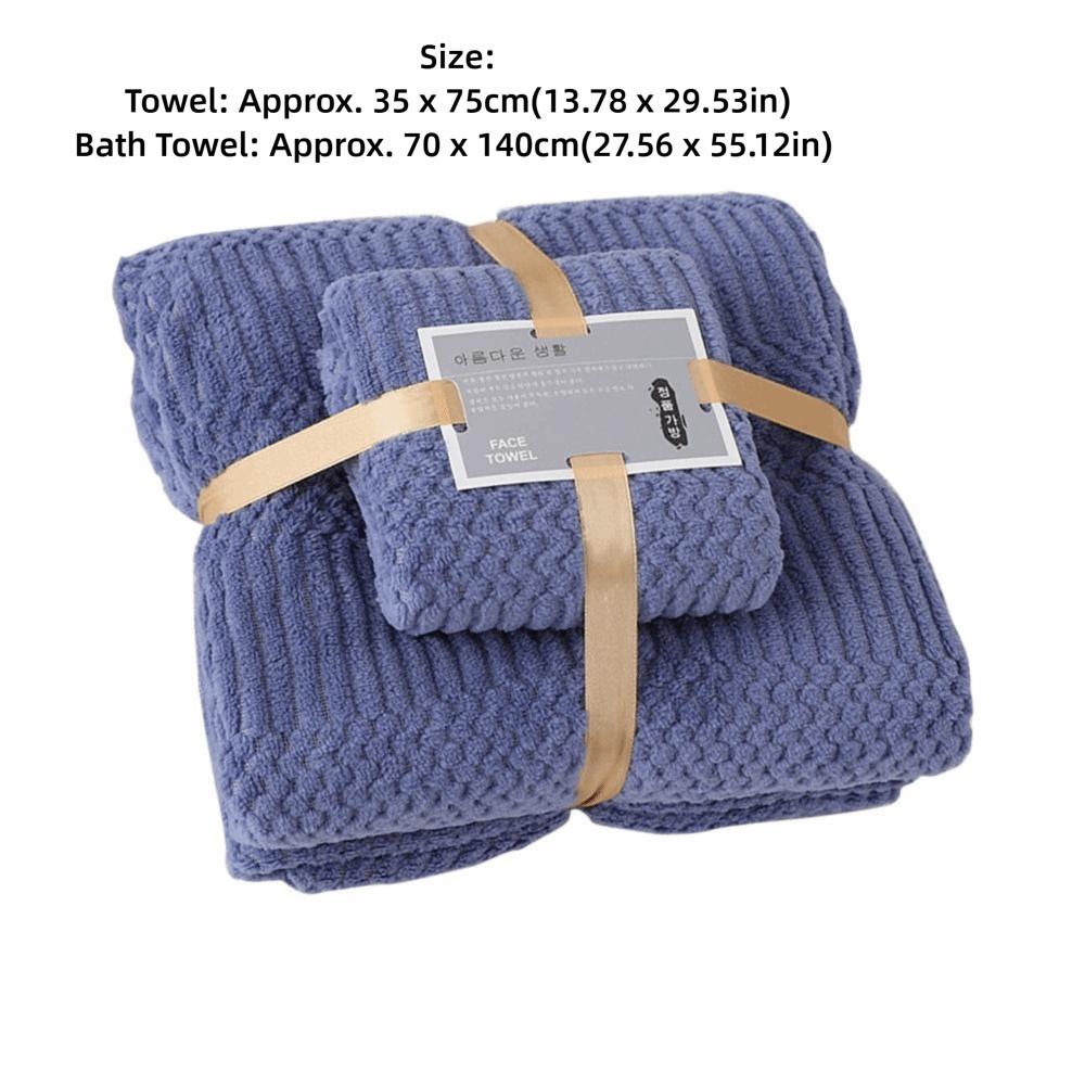 Polyester Shower Towel Set Coral Fleece Body Wrap Towel Durable Bath Towel Set Home Hotel Spa