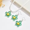 Fashion Dopamine Hollow Flower Korean Velvet Necklace Sweet Trendy Design Clavicle Chain Ins Cross Border Jewelry Set For Ladies
