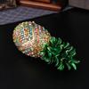 Enamel color popular crystal handicrafts home decoration opening event gifts full of diamonds pineapple metal ornament