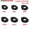 1FT/5FT/10FT AN4 AN6 AN8 AN10 AN12 Fuel Hose Oil Gas Cooler Hose Line Pipe Tube Nylon Stainless Steel Braided Ide CPE Rubber