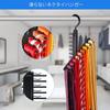 Konten Cross Tie Hanger, Holds 20 Ties, Belt Hanger, Tie Storage, Belt Storage, Multi-functional, Black, Includes 2 Clothespins (Set of 2)
