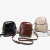 Retro Small Bag for Women's New Summer Fashion Vertical Mobile Phone Bag Oil Wax Leather Multi Layer Versatile Single Shoulder Crossbody Bag