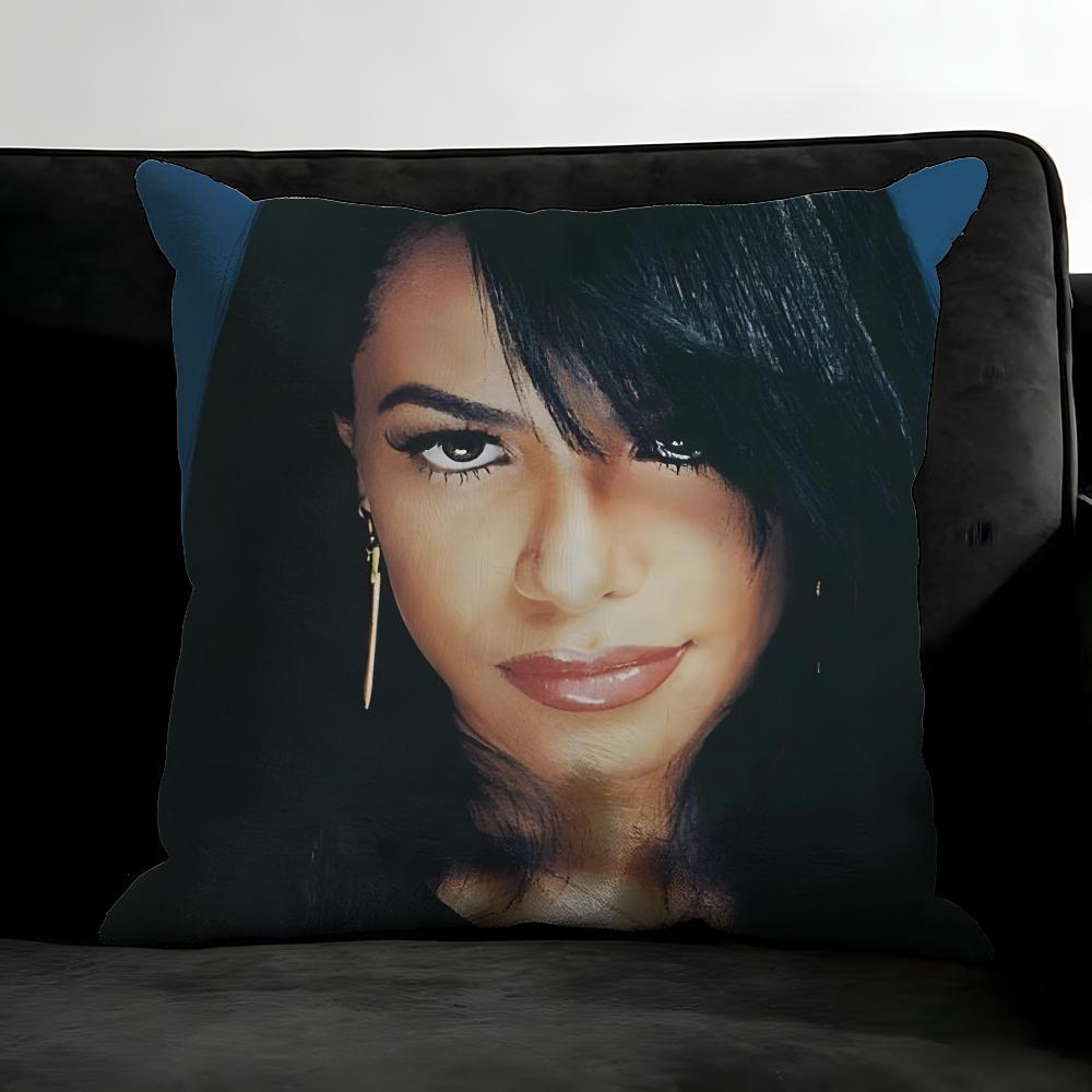 A-Aaliyah Singer Cushion Cover Pillowcase Ultra Soft Skin Friendly Fabric Cloud Like Comfort & Concealed Zipper