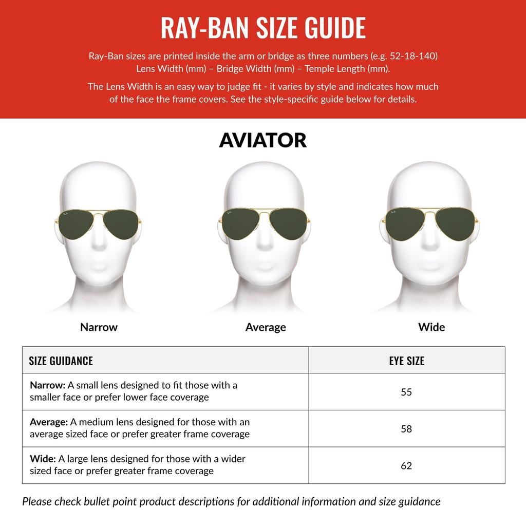 RB3025 AVIATOR LARGE METAL