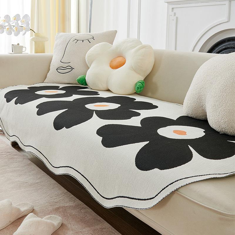 Special-Shaped Chenille Sofa Cushion Four Seasons Universal Non-Slip High-End Sofa Cover Cushion Cover Towel