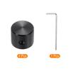 uxcell Aluminum Potentiometer Inner Diameter x Outer Diameter x Universal Volume and Tone Control Knobs for Guitar and Black 4-Piece Knobs, 1/4"