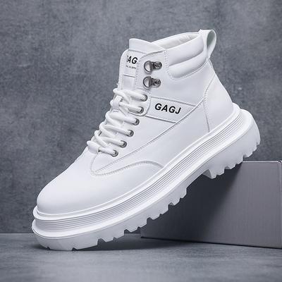 Pánské vysoké deskové boty podzimní a zimní móda s bílými pánskými botami platformové boty pánské lokomotivní boty trendy pánské boty