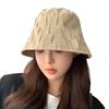 Cotton Pleated Bucket Hat For Fall Winter Fashion Women