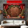 Christmas Tree Retro Wooden Wall  Backdrop Xmas Decoration Background Winter Backdrop Decorations For Photo Studio Photo Booth Christams Party