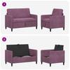 Storage Sofa Set 2 Pcs Purple Polyester