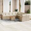 VidaXL Garden Lounge Set with Cushions 11 Pcs, Patio Sofas, Patio Furniture Set, Outdoor Furniture, Beige 3226359