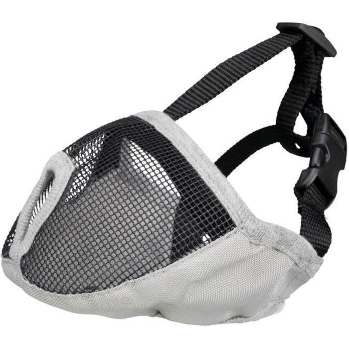 TRIXIE Muselière pour races à museau court en polyester - XS–S : 15 cm - Gris - Pour chien