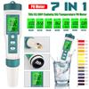 7 IN 1 PH Temperature TDS EC ORP Salinity Meter Digital Waterproof With Automatic Calibration Function Water Quality PH Tester F