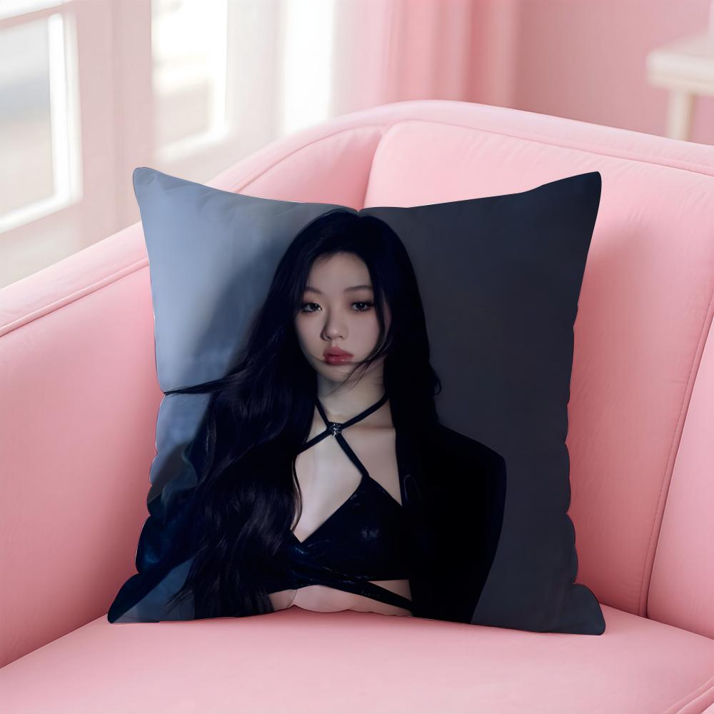 Popular fashion Chinese singer SShan Yichun Cushion Cover Pillowcase Short Plush Invisible zipper Room Sofa Cushion Cover