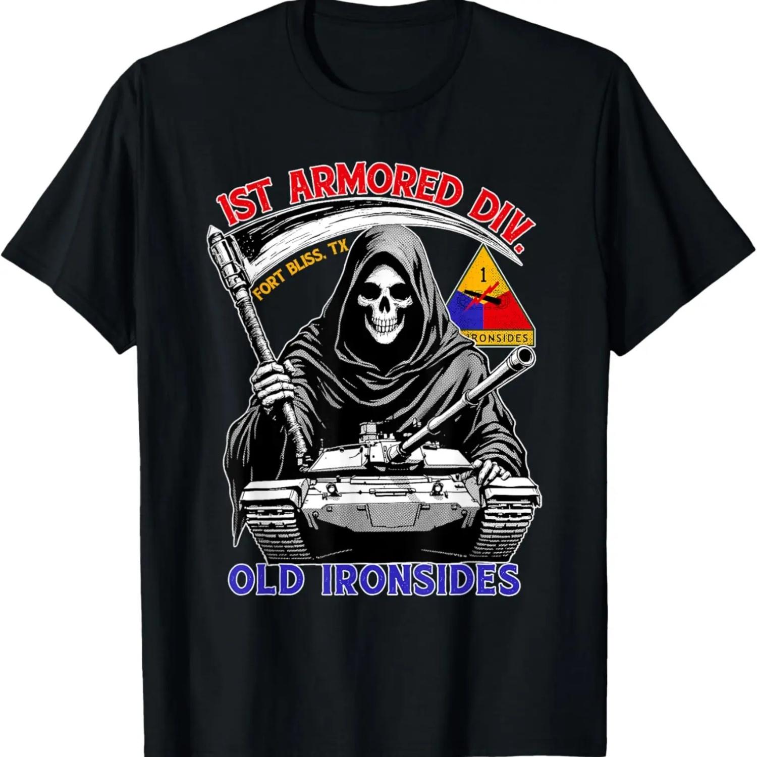 

1st Armored Division Old Ironside Fort Bliss Texas Vintage T-Shirt XXXXXL
