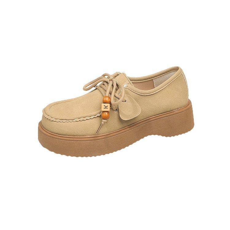 Ретро все включено Birkenstocks осенние новые повседневные одиночные туфли платформа ленивые 35 хаки