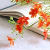 3-Fork Artificial Flower, Realistic Fake Silk Flower with Stem, Faux Bloom for Wedding Party Home Office Table Centerpiece Decoration