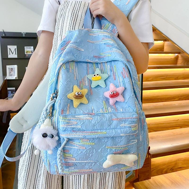 Schoolbag high-value schoolbag female college student ins Japanese cute girl backpack, versatile junior high school student going out backpack