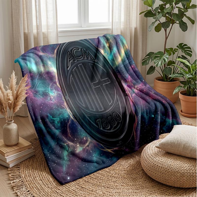 AC Milan Theme blanket Soft Flannel Blanket Plush Throw Blanket Cozy Sofa Bed Blanket for Home Decor