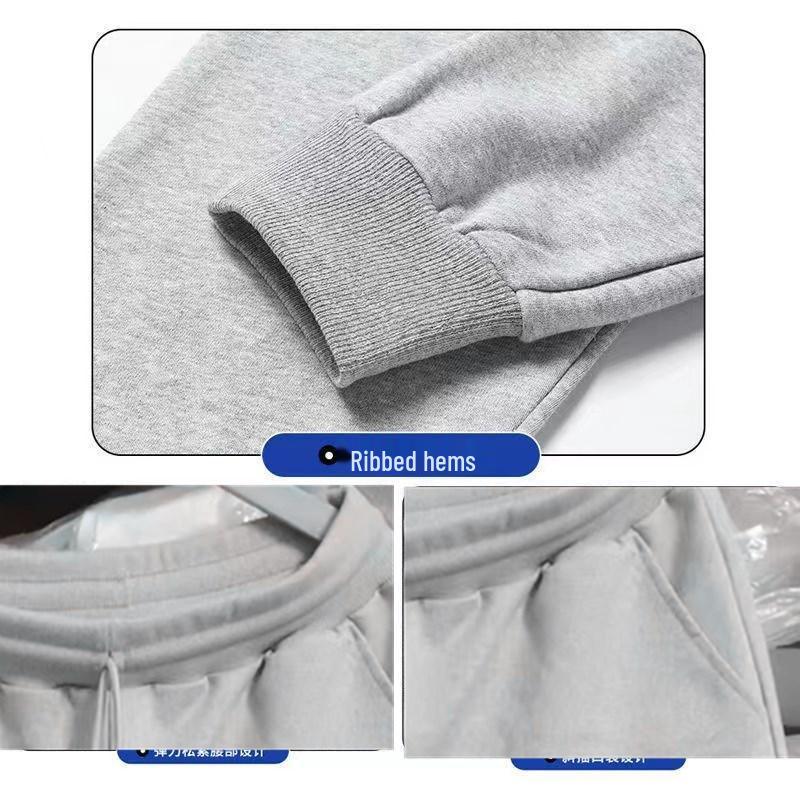2025 Men's Pure Cotton Cuffed Sweatpants: Casual, Breathable, Loose-Fit, Versatile Knitted Sports Pants for Autumn.