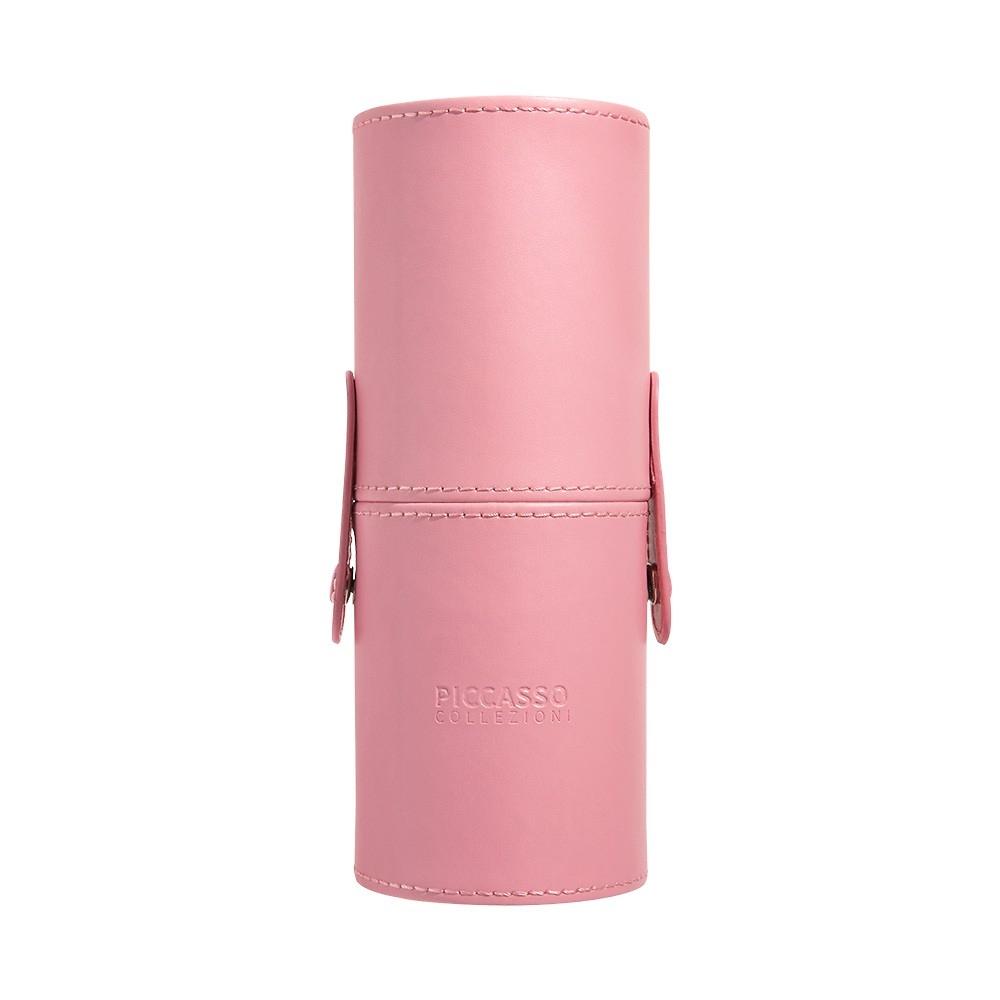 Piccasso Make Colle Leather Cylindrical Brush Case Pink