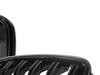 BMW 1 F20 / F21 11-14 3/5D Hatchback Grille Set Between Headlights (Kidneys), Left & Right, Black Glossy Double Bar