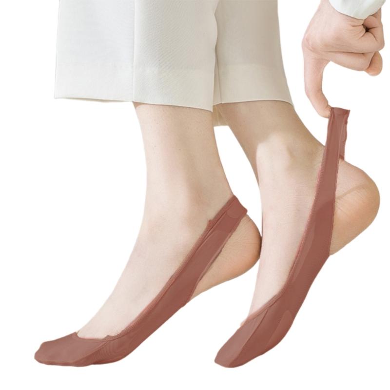 Antislip Strap Half Toe Invisible Low Cut Liner Socks Ball of Foot Cushioned No Show Padded Half Socks For Women Heel
