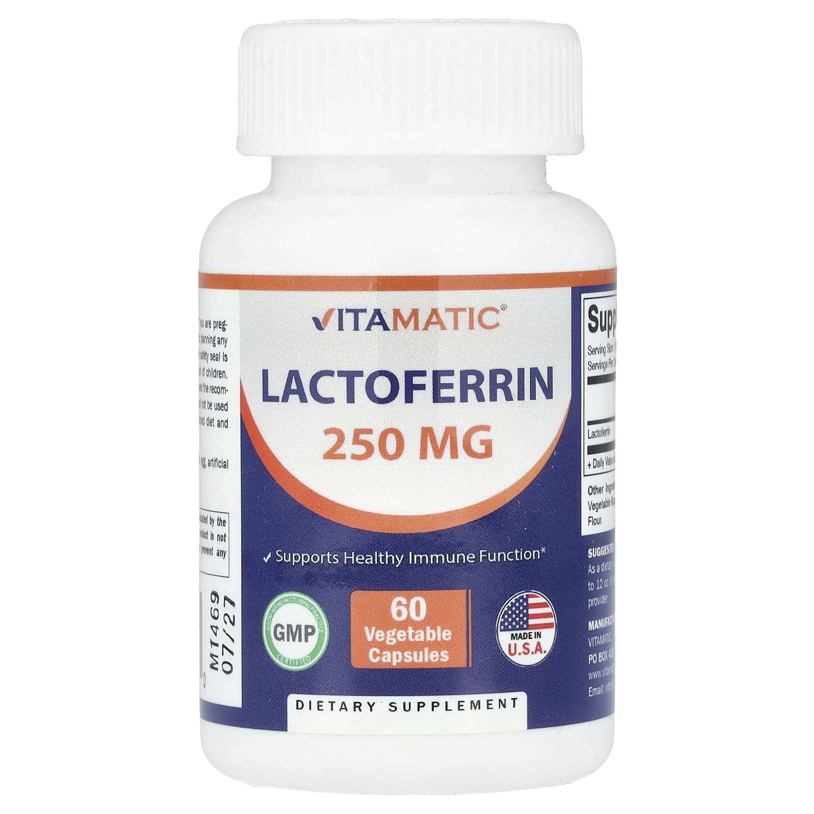 

Lactoferrin, 250Mg, 60 Veggie Capsules
