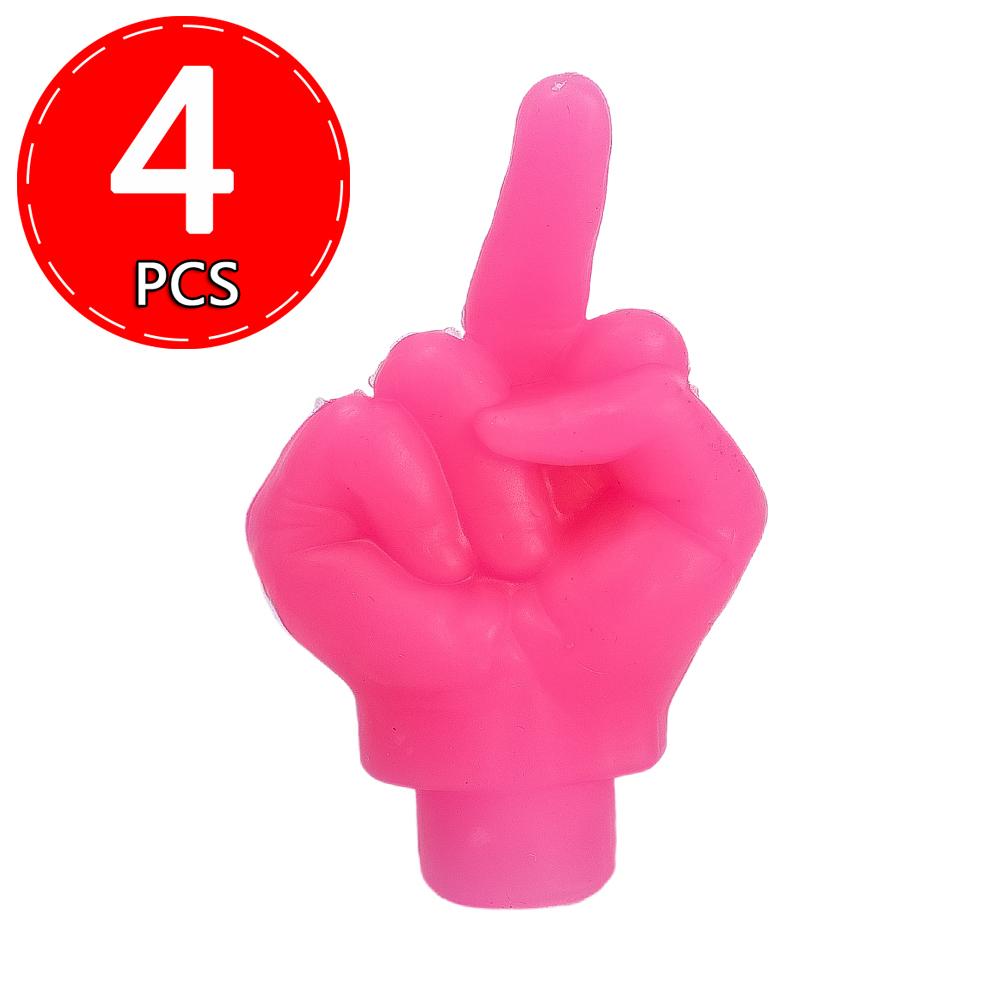 Luminous Valve Caps Middle Finger Style Tire Valve Dust Caps Dustproof Tire Cap Fluorescent Night Glowing Valve Stem Caps Decors