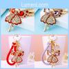 Dazzling Gemstone Ballet Angel Key Ring Stylish Metal Keychain Perfect For Gift Giving And Collecting