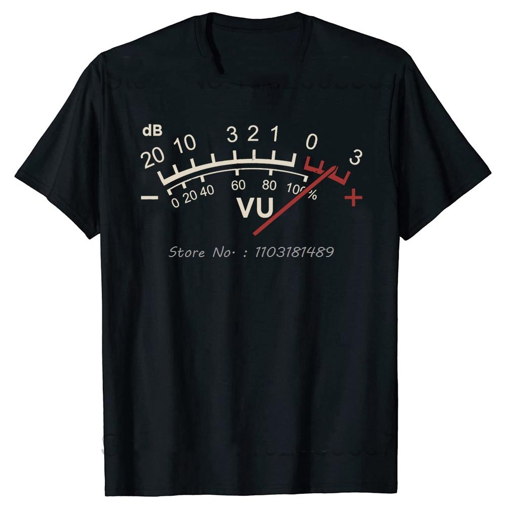 S5xl Meter Music Sound Dj Retro Vintage Classic T Shirt Unisex Casual Short Sleeve Tees Tops Harajuku Analog Audio Unisexs Clothing