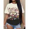 Womens Casual Round Neck Short Sleeve T-Shirt With Butterfly Print Loose Fit 2025