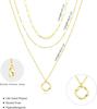Mehrschichtige 14K Gold Plated Halsketten für Damen Stapelbare Silber Plated Kreis Paperclip Kette Anhänger Choker Halsketten Set Für Frau