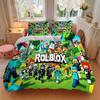 Endless Block World Exploration Printed 3pcs Bedding Set Soft Microfiber 1 Duvet Cover And 2 Pillowcases Home Bedroom Decor Xmas Gift Q1183