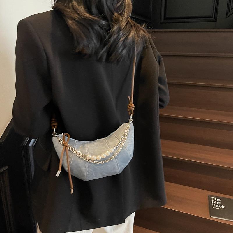 Fashion Bag Women's Simple Casual Dumpling Bag Summer New Niche High-end Oblique Cross Croissant